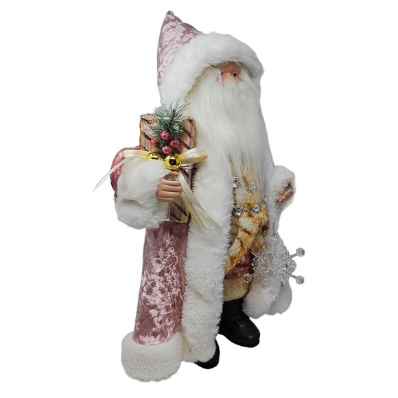 Rose Gold Pink Upright 20" Santa Christmas Party Decor - Picture 2 of 6